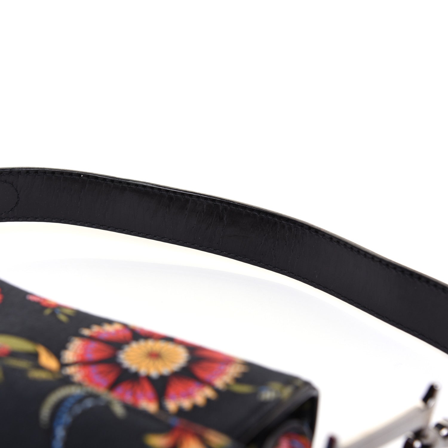 Christian Dior Canvas Floral Saddle Bag Black 15 of 16