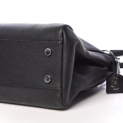 Saint Laurent Grained Calfskin Medium Rive Gauche Cabas Black 15 of 22