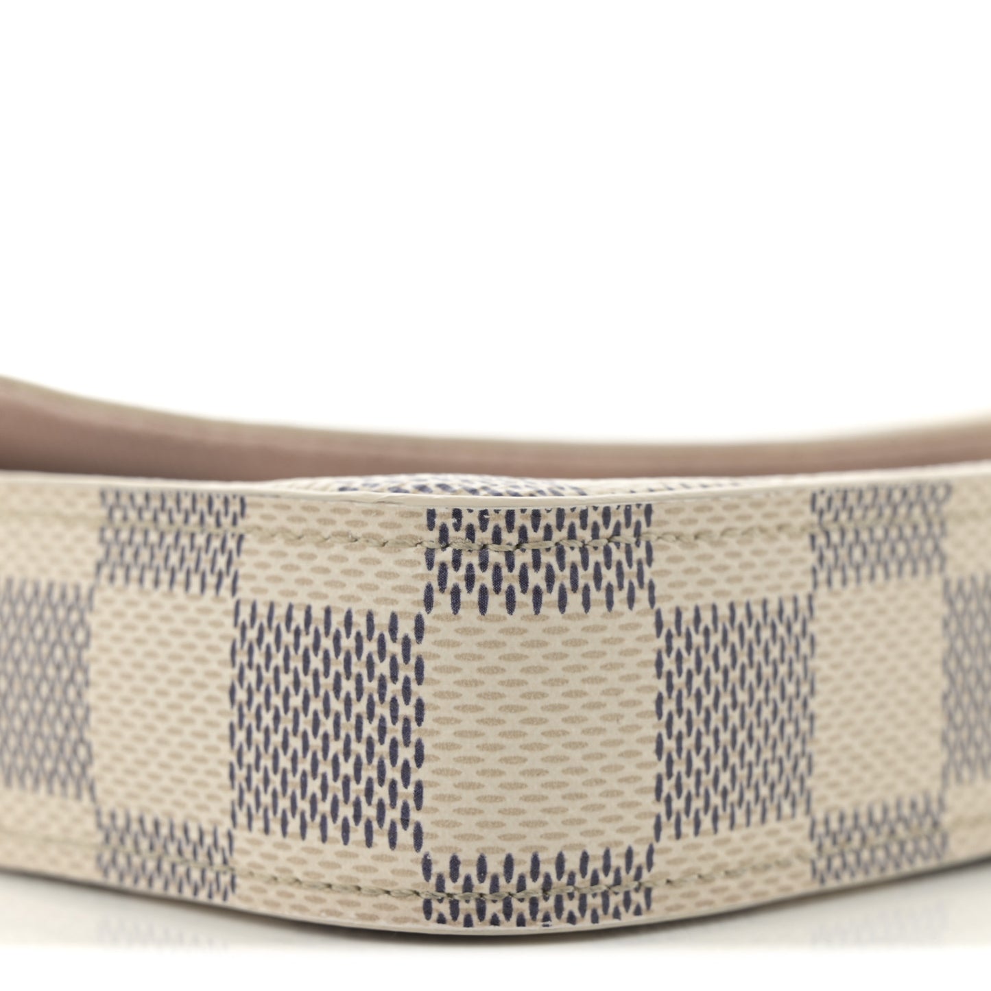Damier Azur Pochette Felicie Chain Wallet Rose Ballerine