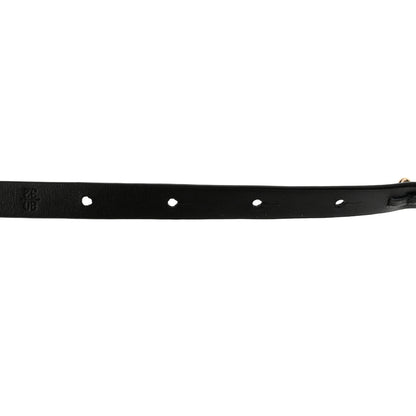 Chanel Calfskin Chain Logo Skinny Belt 80 32 Black 4 of 6