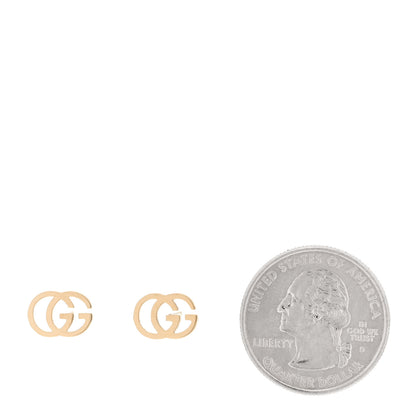 Gucci 18K Yellow Gold Running G Stud Earrings 2 of 5