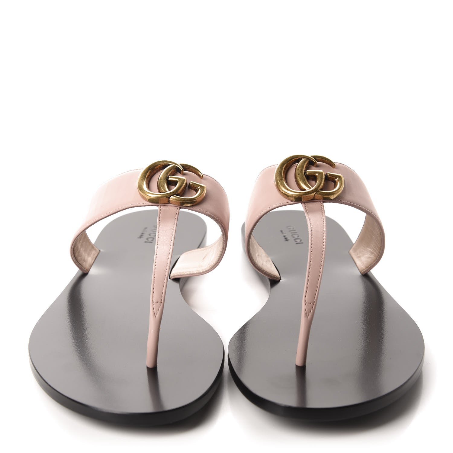 Gucci Calfskin GG Marmont Thong Sandals 41 Perfect Pink 2 of 9