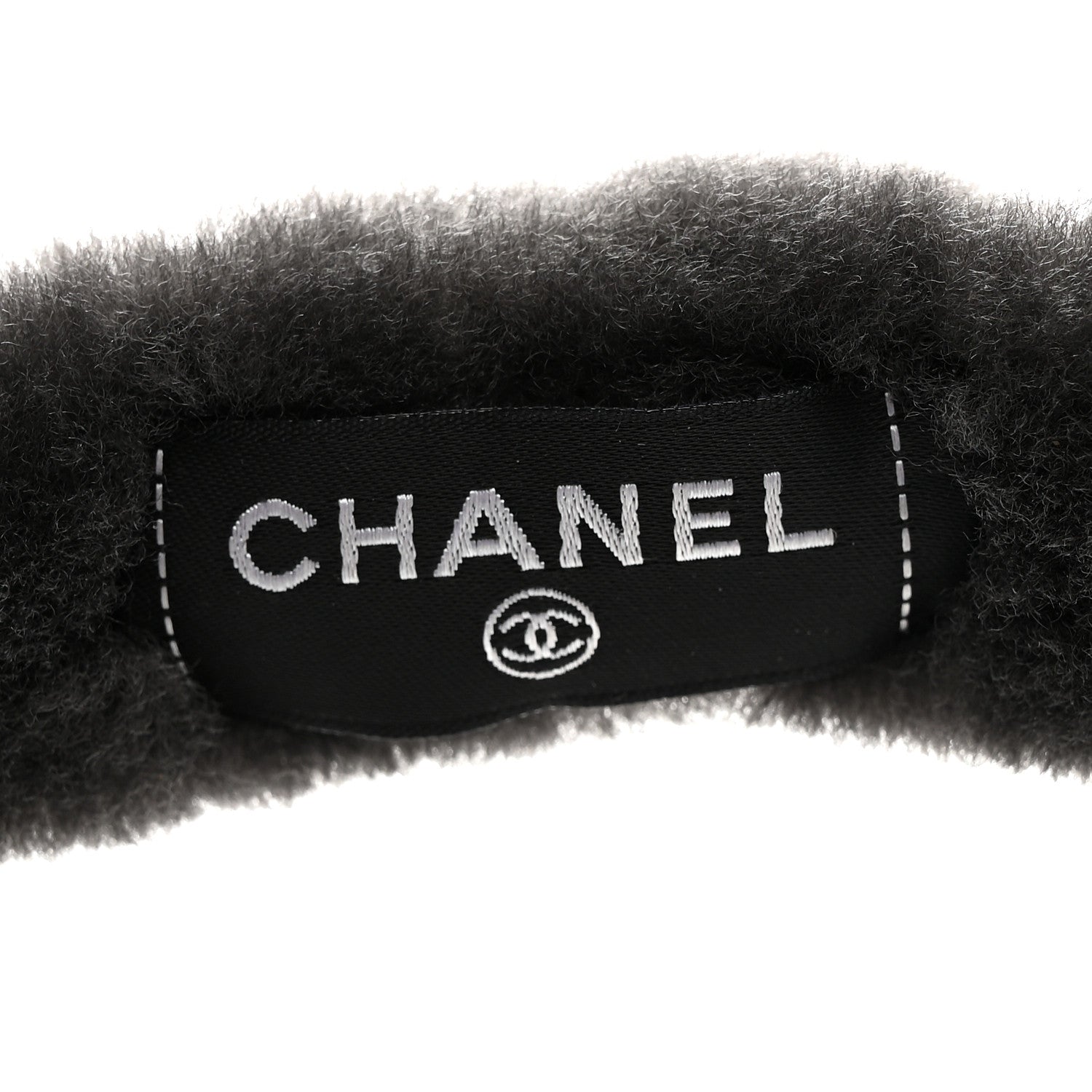 Chanel Shearling CC Ear Muffs Dark Grey 5 of 5