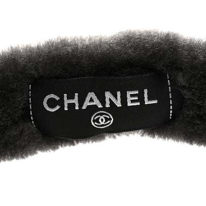 Chanel Shearling CC Ear Muffs Dark Grey 5 of 5