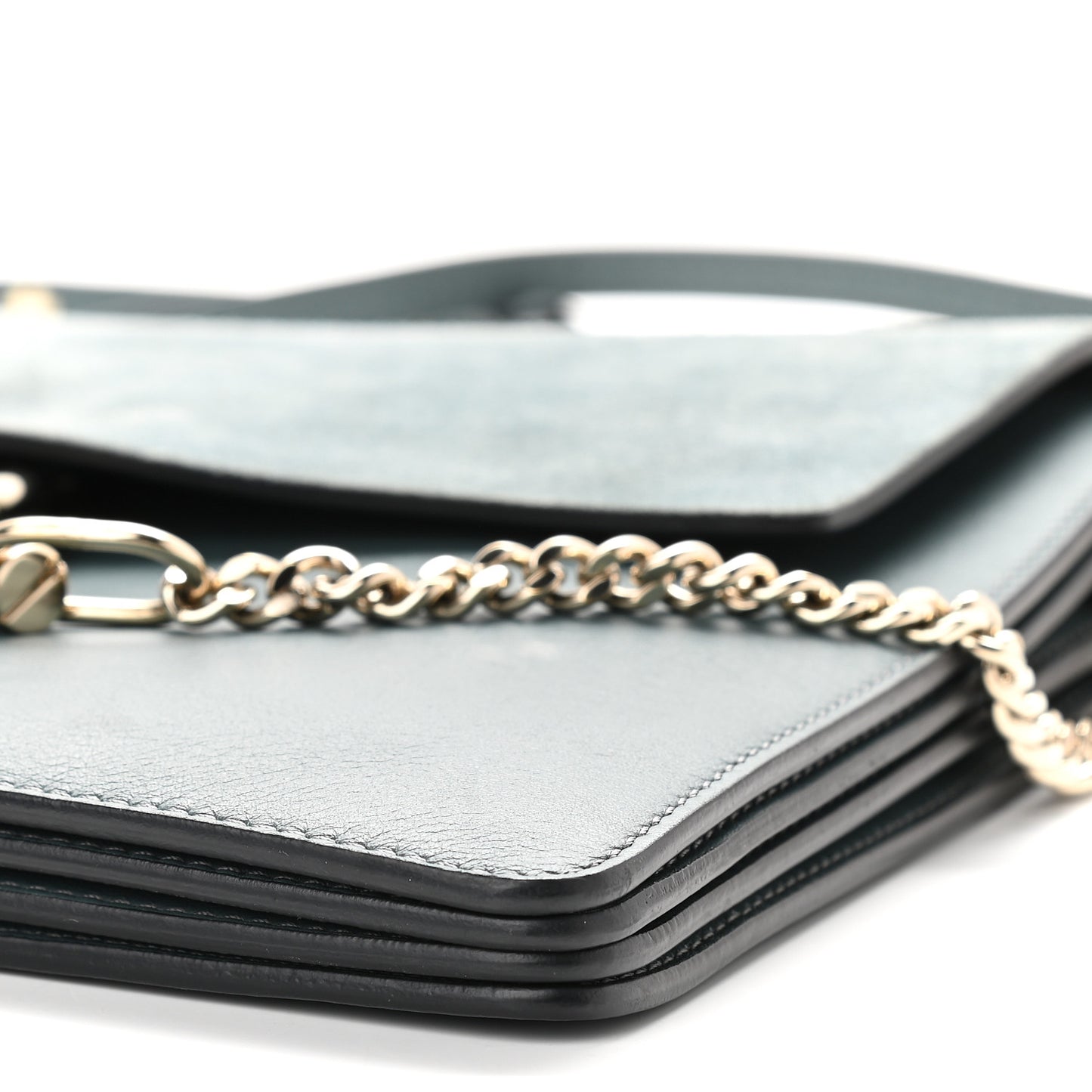 Calfskin Suede Medium Faye Shoulder Bag Cloudy Blue