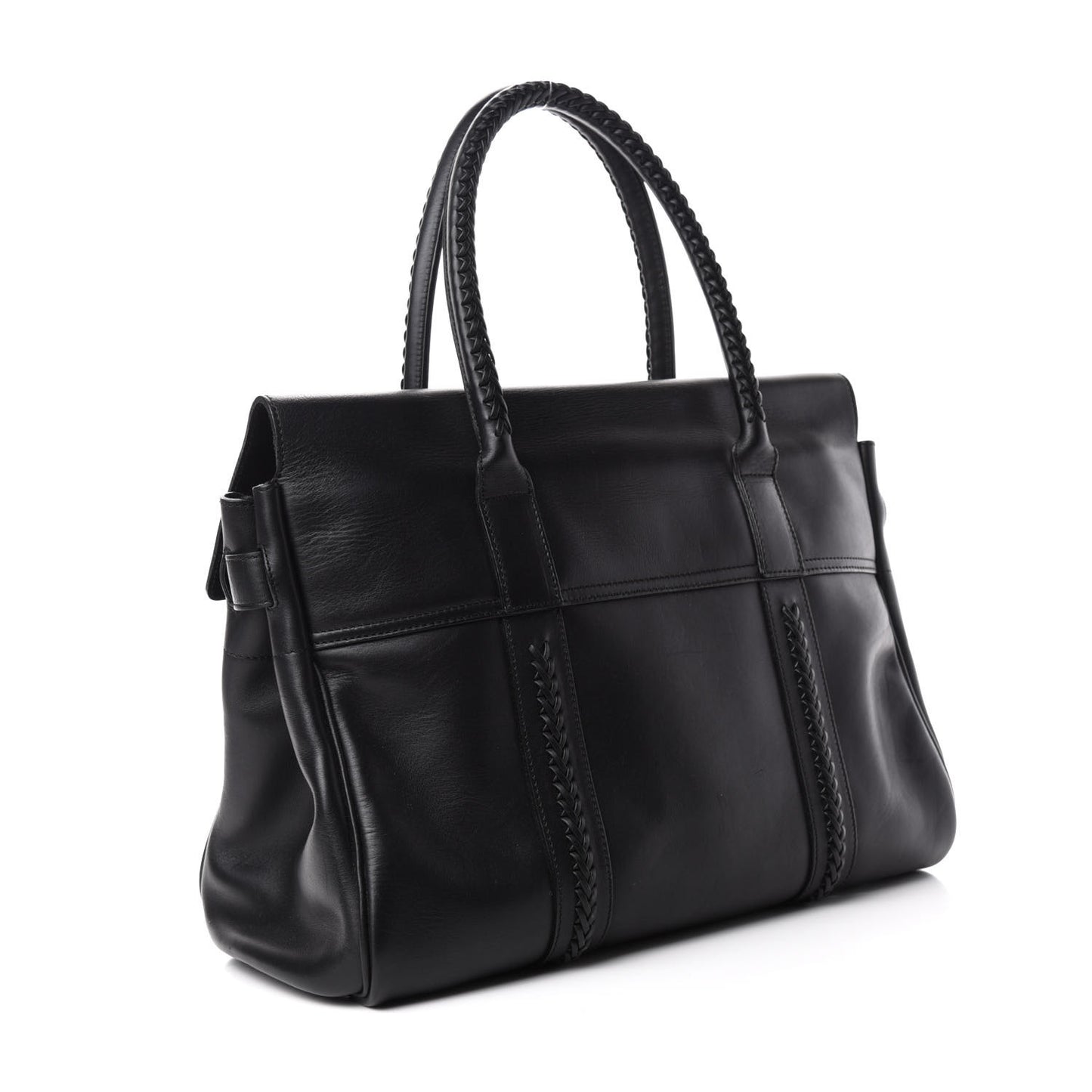 Smooth Calfskin Braided Bayswater Black