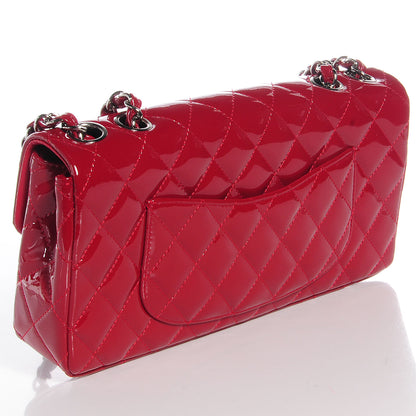 Chanel Patent Quilted East West Flap Red 3 of 9