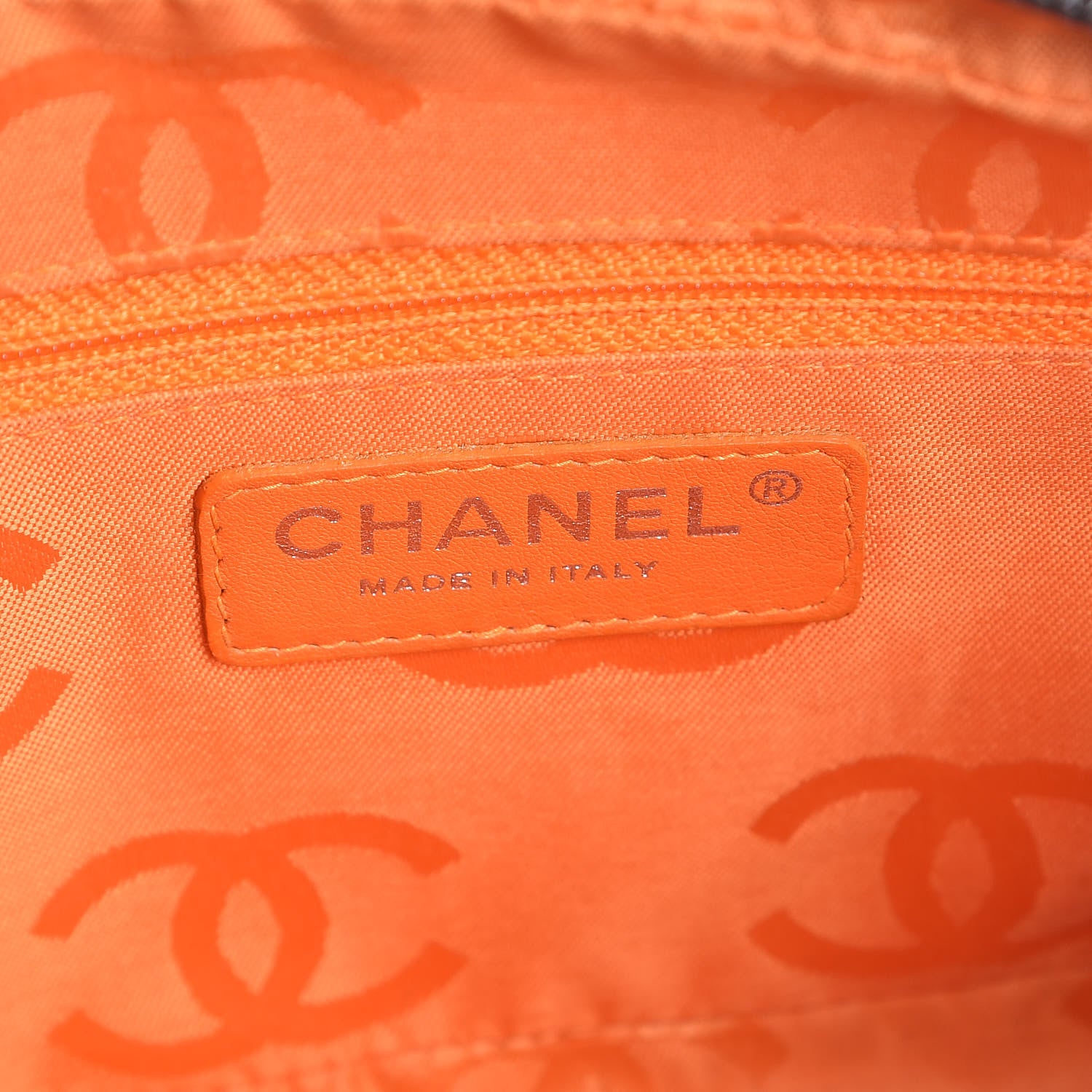 Chanel Calfskin Quilted Cambon Pochette Brown Beige 6 of 7