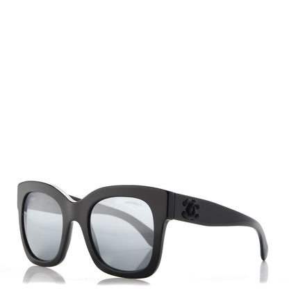 Chanel Mirror CC Sunglasses 5357 Black 1 of 9
