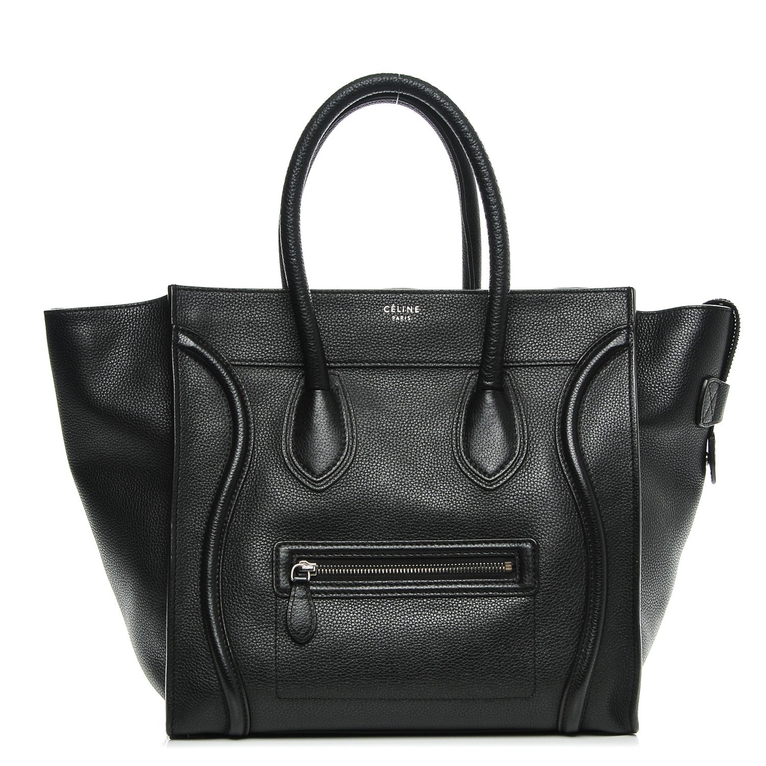 Celine Drummed Calfskin Mini Luggage Black 1 of 6