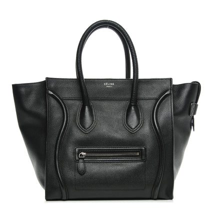 Celine Drummed Calfskin Mini Luggage Black 1 of 6