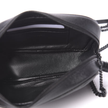 Saint Laurent Grain De Poudre Matelasse Monogram Mini Lou Camera Bag Black 5 of 10