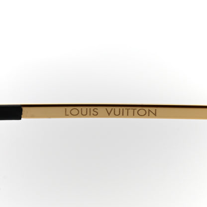 Louis Vuitton Monogram Grease Sunglasses Z1366E Gold 5 of 8
