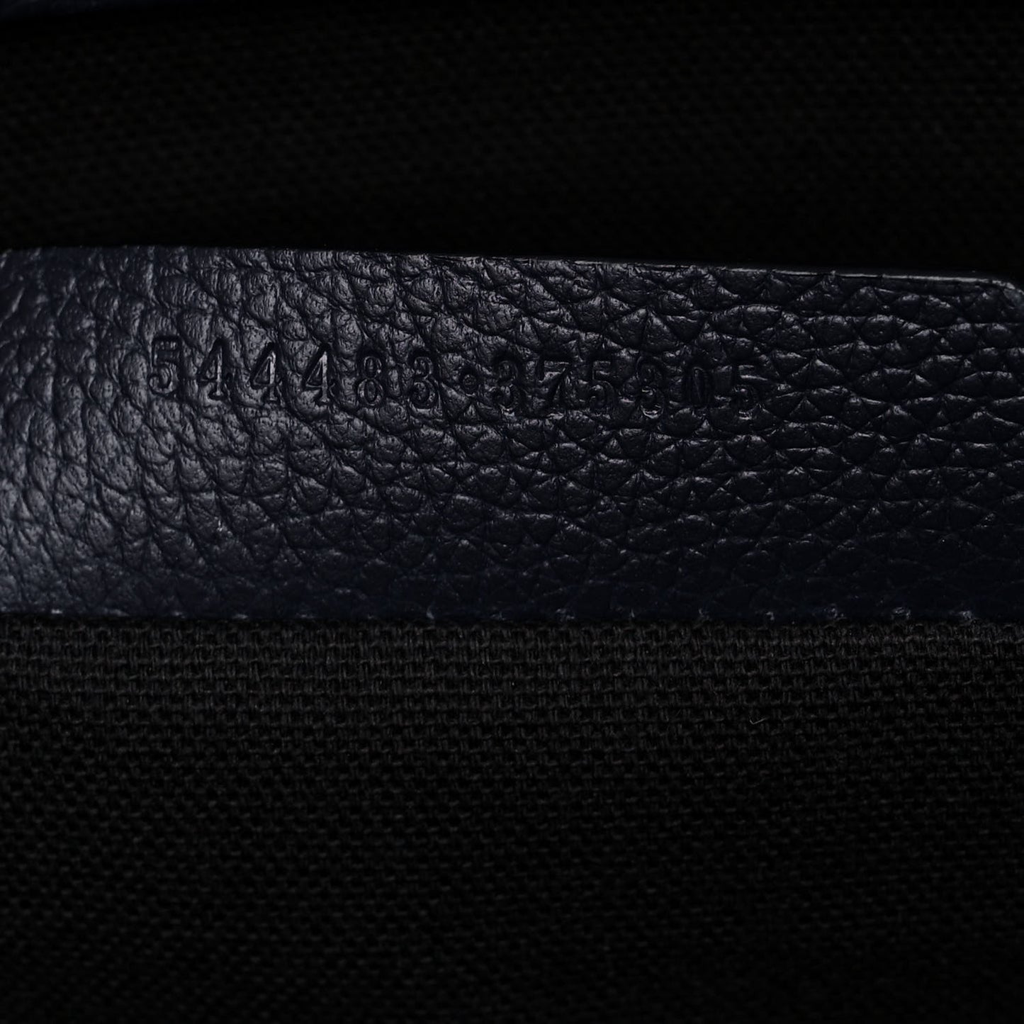 Pebbled Calfskin Large Skull Padlock Zip Around Tote Navy