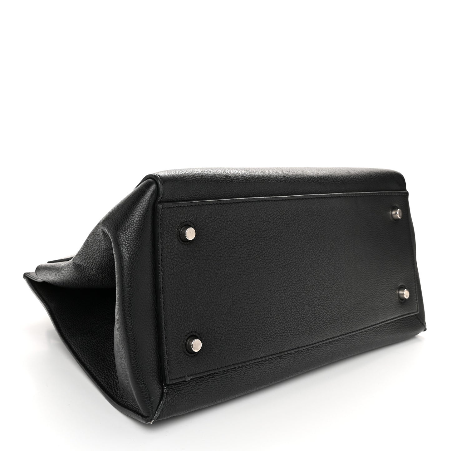 Grained Calfskin Medium Edge Shoulder Bag Black
