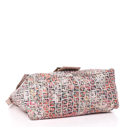 Fendi ENDI Zucchino Vitello Floral Studded Forever Mama Baguette Rosa Papaya Rosa Confetto 4 of 17