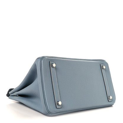 Hermes Togo Birkin 30 Bleu Lin 4 of 12