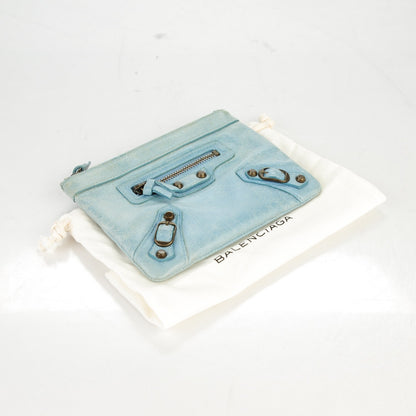 Balenciaga Chevre Classic Hardware M Porte-Monnaie Coin Purse Sky Blue 4 of 7