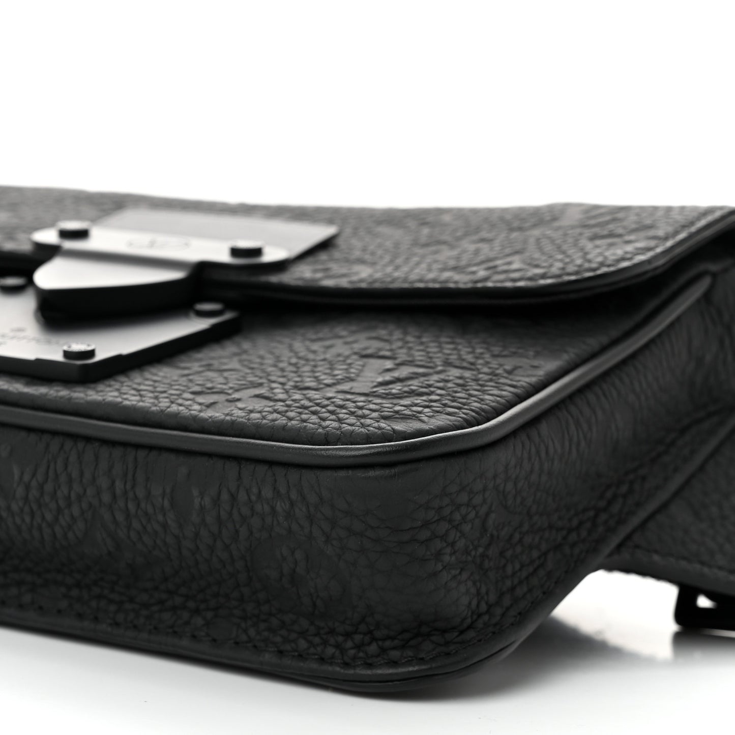 Taurillon Monogram S Lock Sling Bag Black