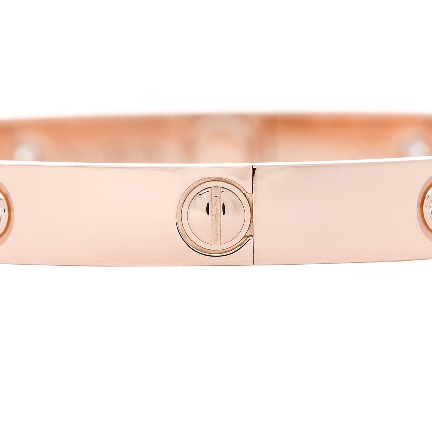 18K Pink Gold 10 Diamond LOVE Bracelet 17