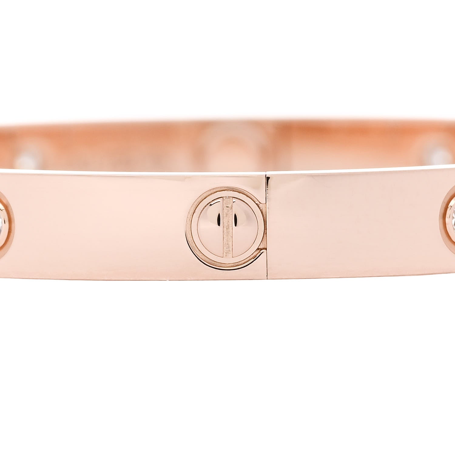 Cartier 18K Pink Gold 10 Diamond LOVE Bracelet 17 5 of 10