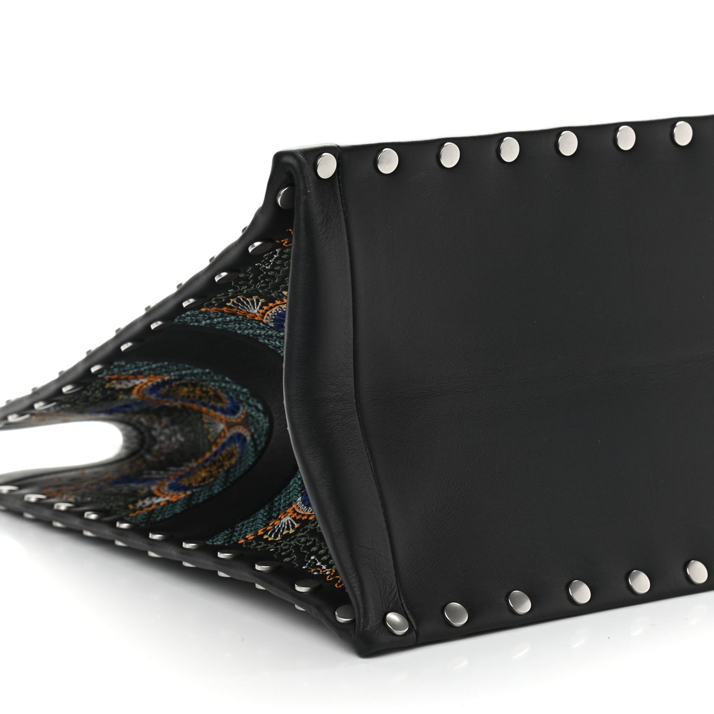 Calfskin Perforated Embroidered Dior In Lights Book Tote Black Multicolor