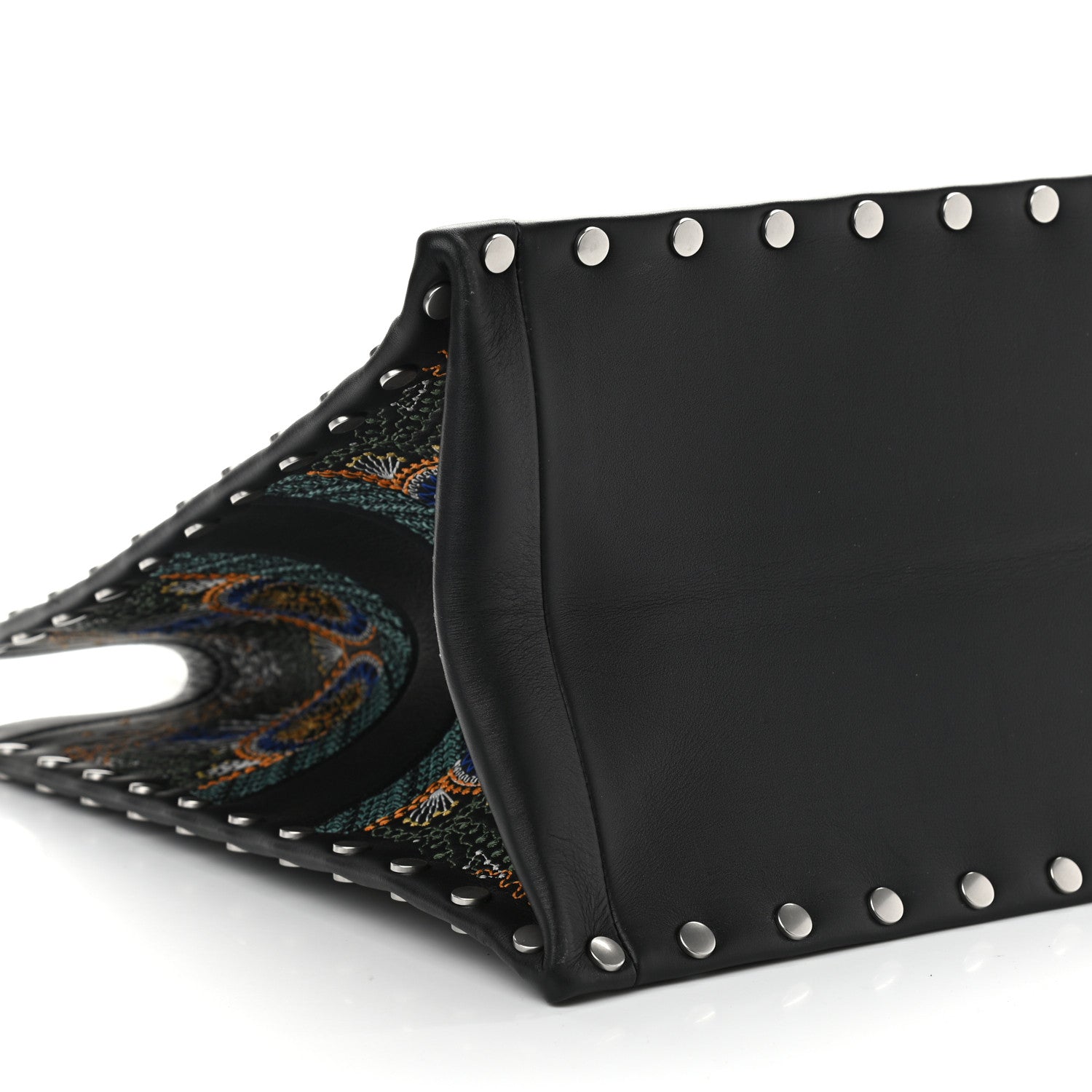 Christian Dior Calfskin Perforated Embroidered Dior In Lights Book Tote Black Multicolor 8 of 9