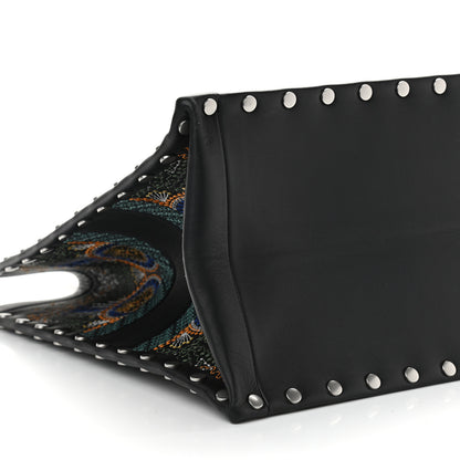 Christian Dior Calfskin Perforated Embroidered Dior In Lights Book Tote Black Multicolor 8 of 9