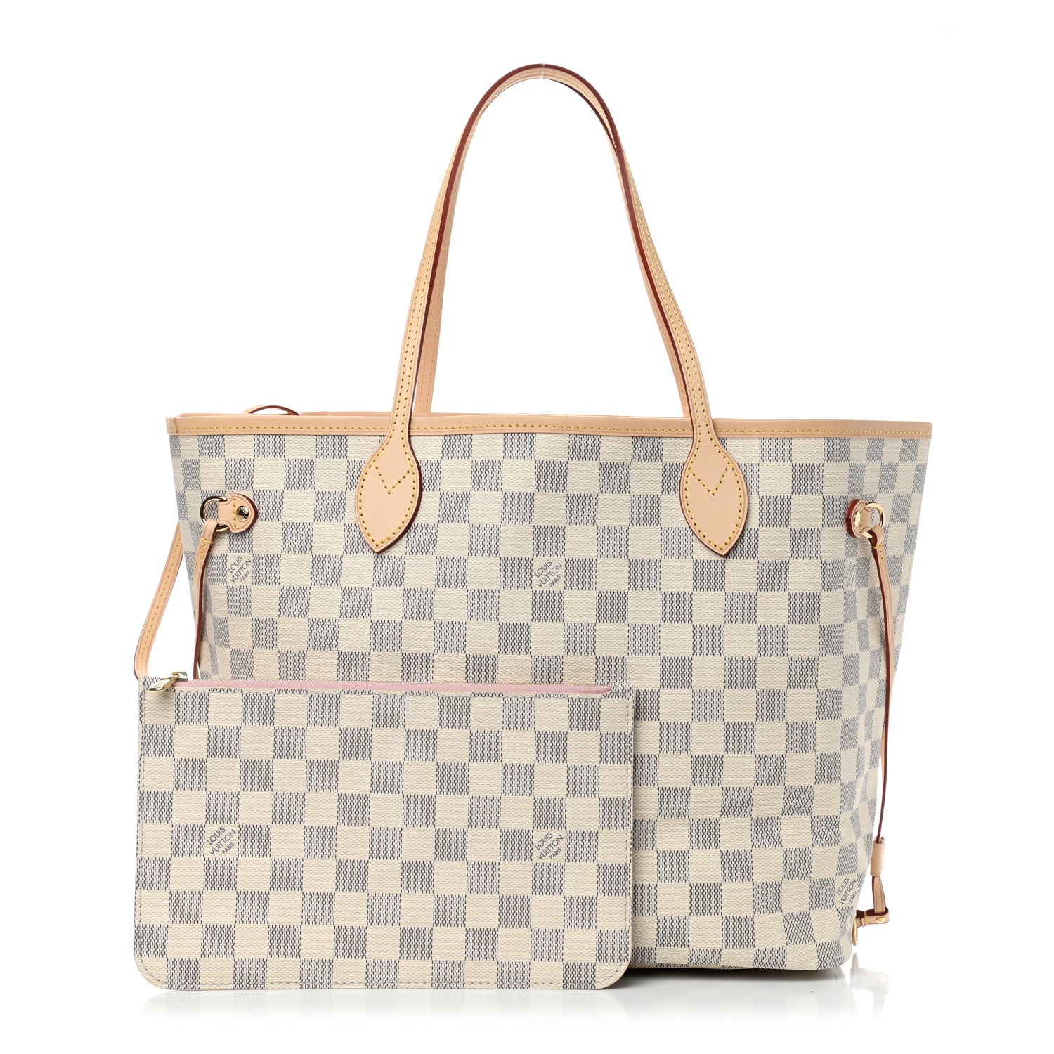 Louis Vuitton Damier Azur Neo Neverfull MM Rose Ballerine 1 of 7