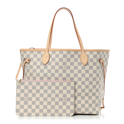 Louis Vuitton Damier Azur Neo Neverfull MM Rose Ballerine 1 of 7