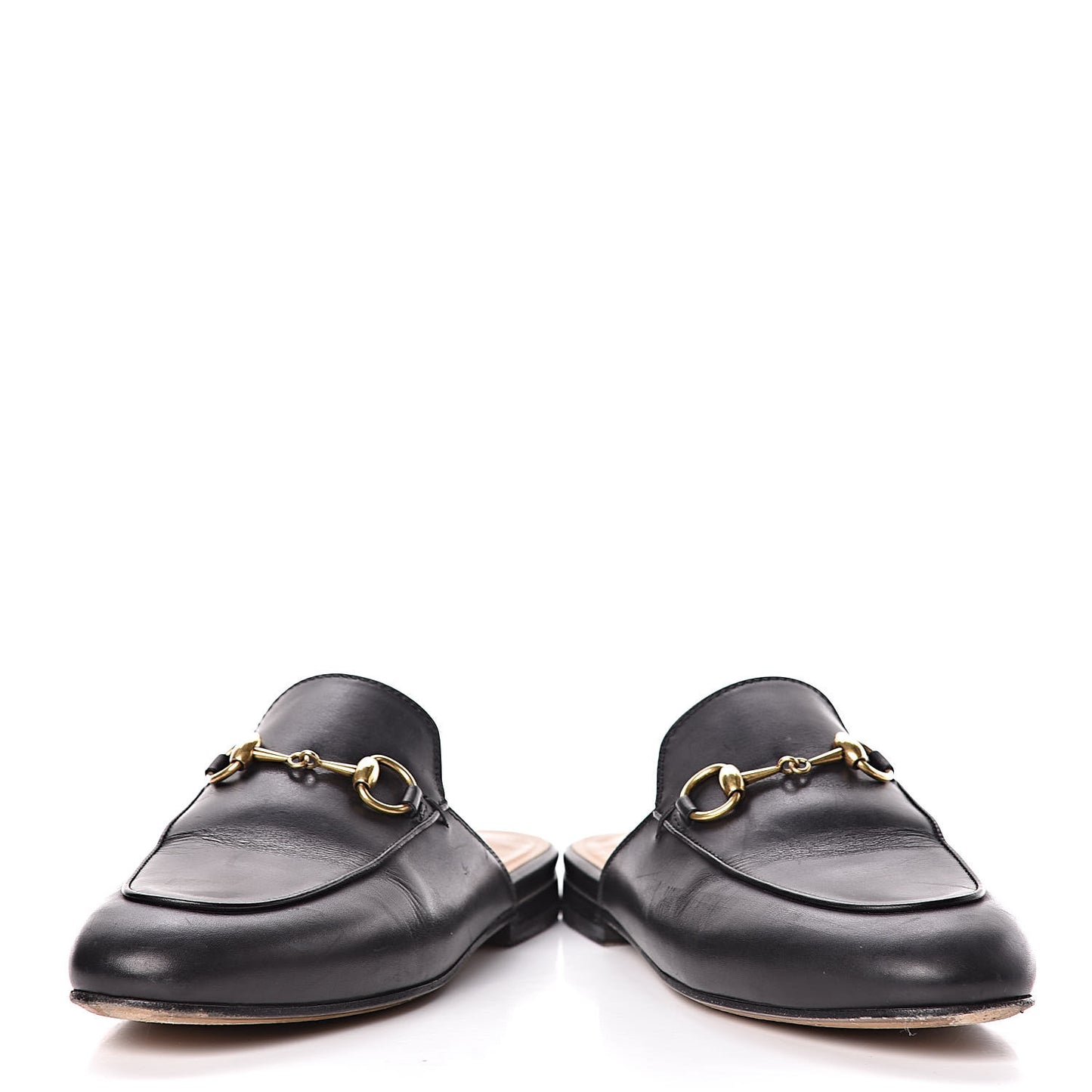 Calfskin Womens Princetown Slippers 34.5 Black