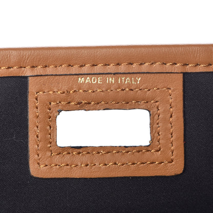 Fendi Glazed Fabric Vitello Century FF 1974 Stamp Patch Mini Peekaboo Defender Cover Mogano Panna Caramello 8 of 8