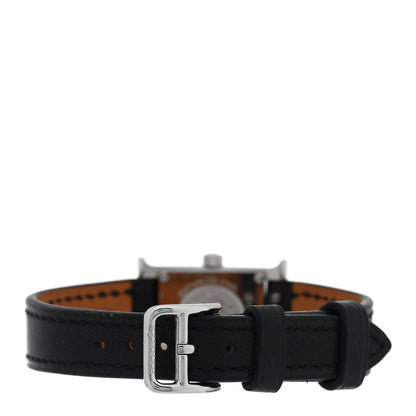 Hermes Stainless Steel Swift 17.2mm Heure H Hour Watch Noir 3 of 5
