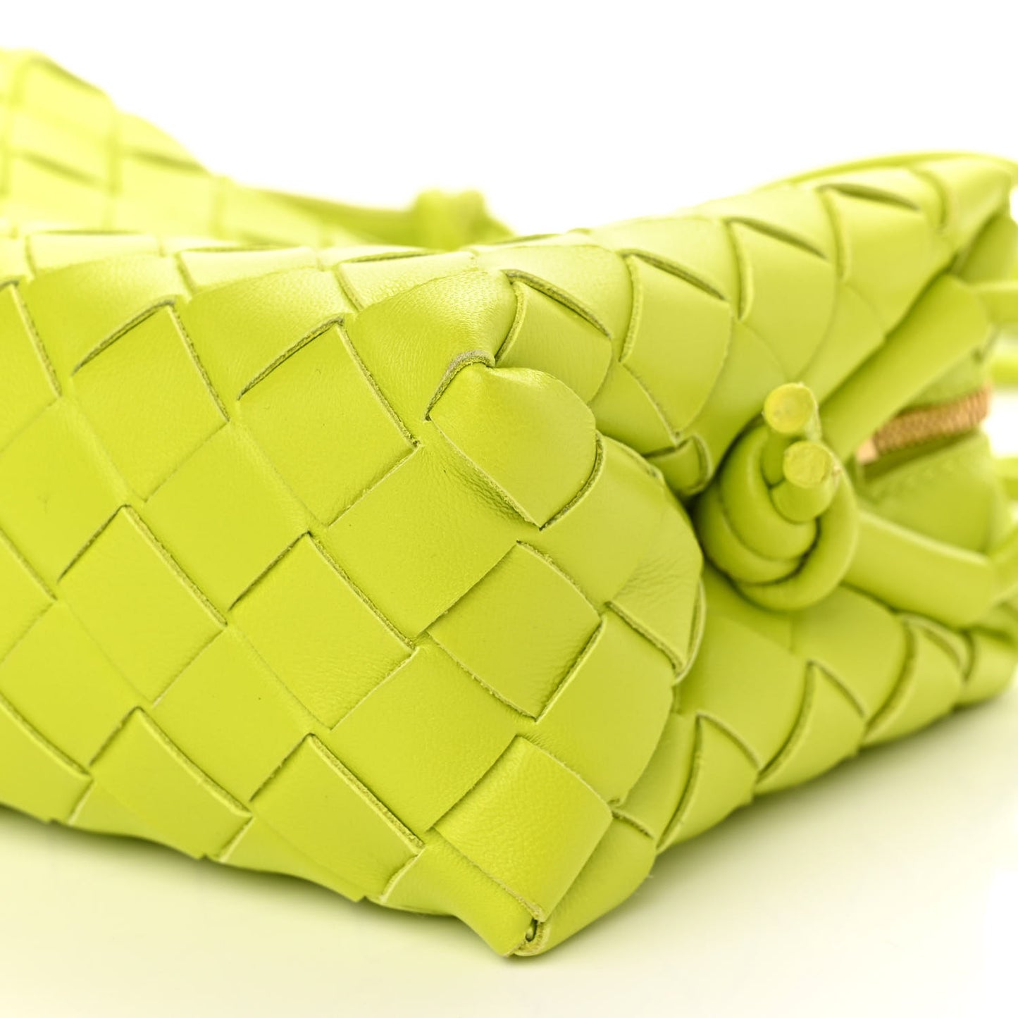 Nappa Intrecciato Mini Loop Camera Bag Acid Kiwi
