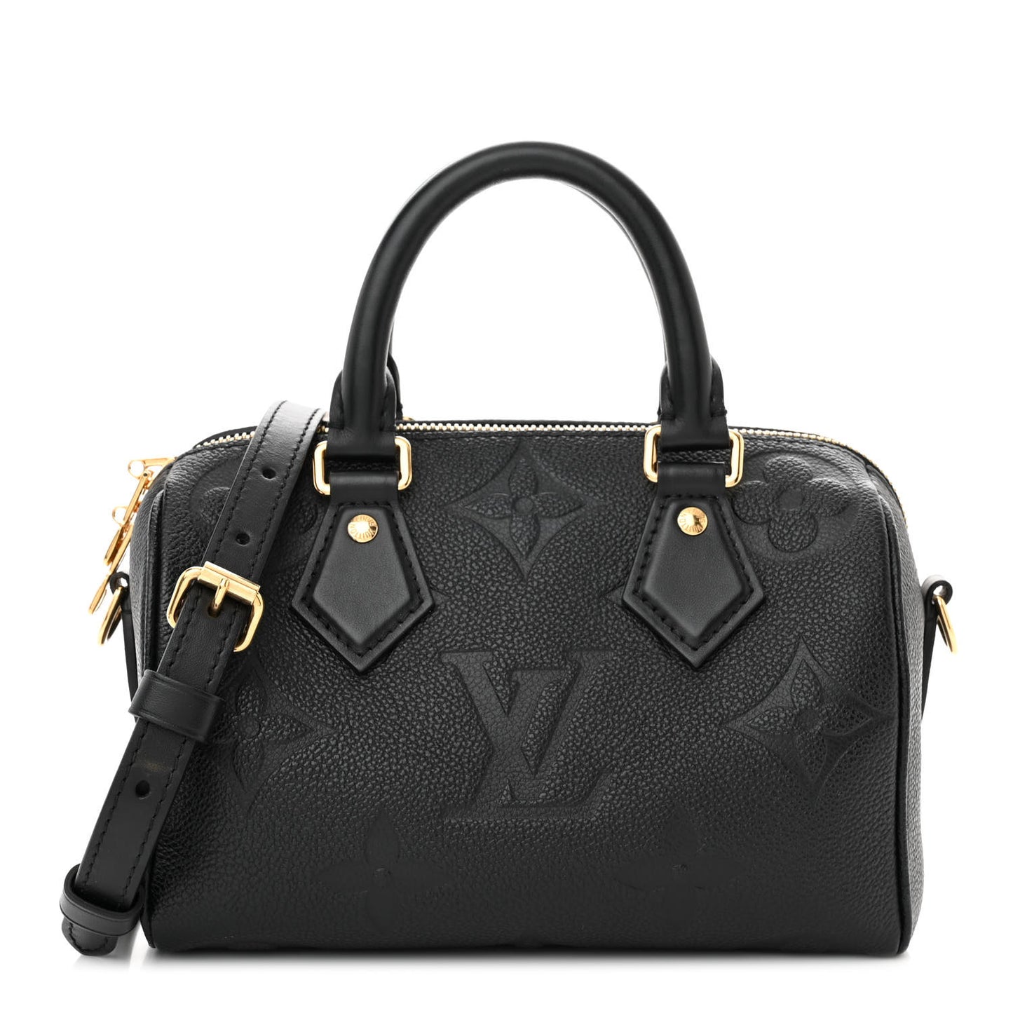 LOUIS VUITTON Empreinte Monogram Giant Speedy Bandouliere 20 Black