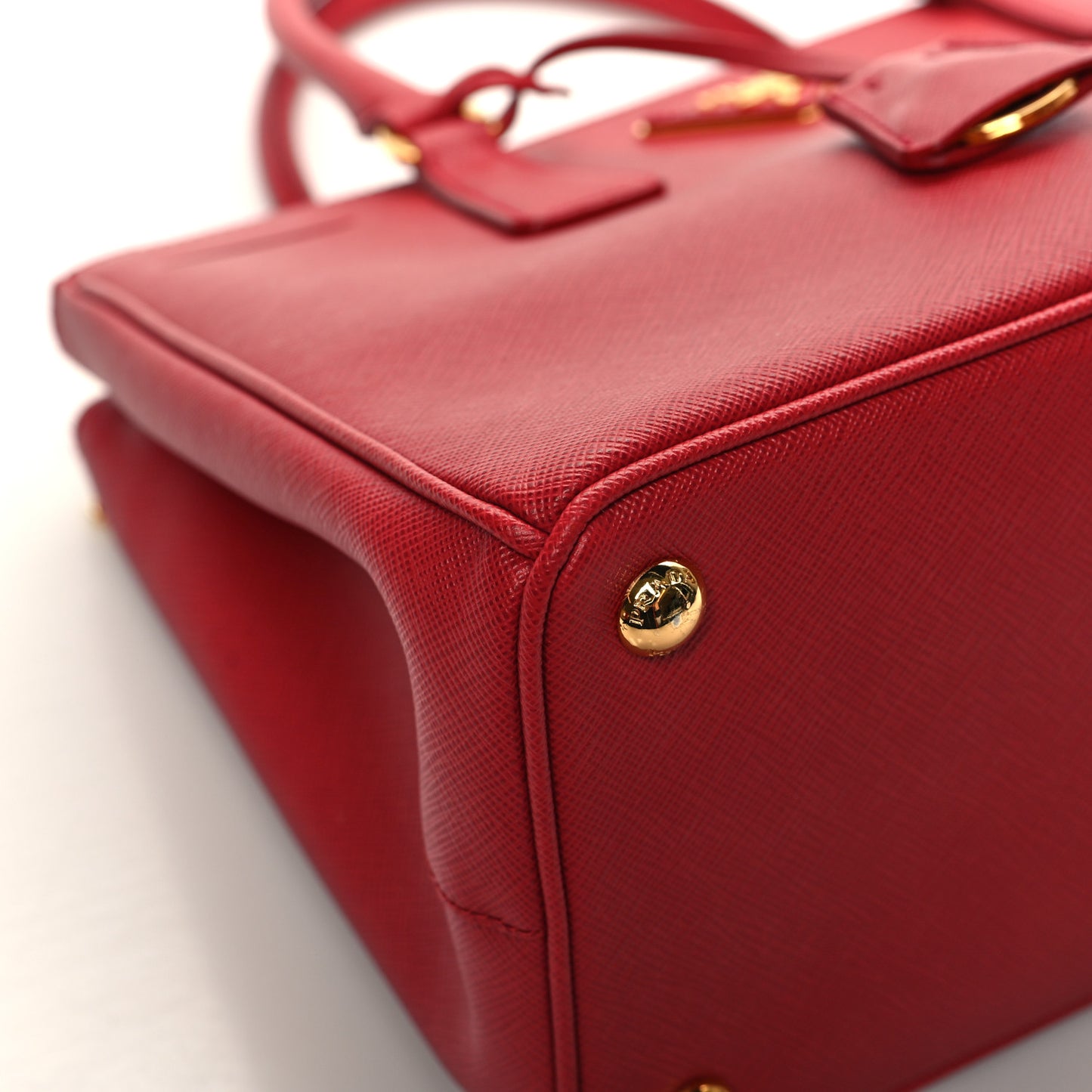 Saffiano Small Galleria Double Zip Tote Fuoco