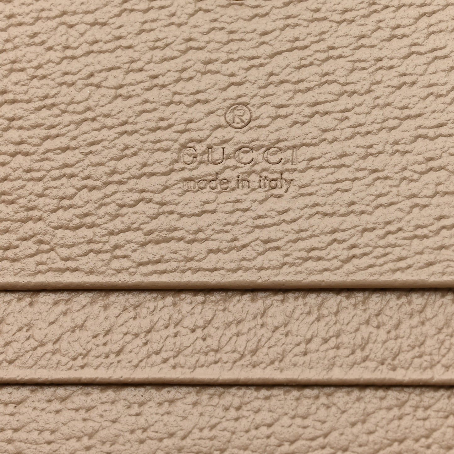 GG Supreme Monogram Textured Dollar Calfskin Horsebit 1955 Card Case Wallet Beige Mystic White Oatmeal