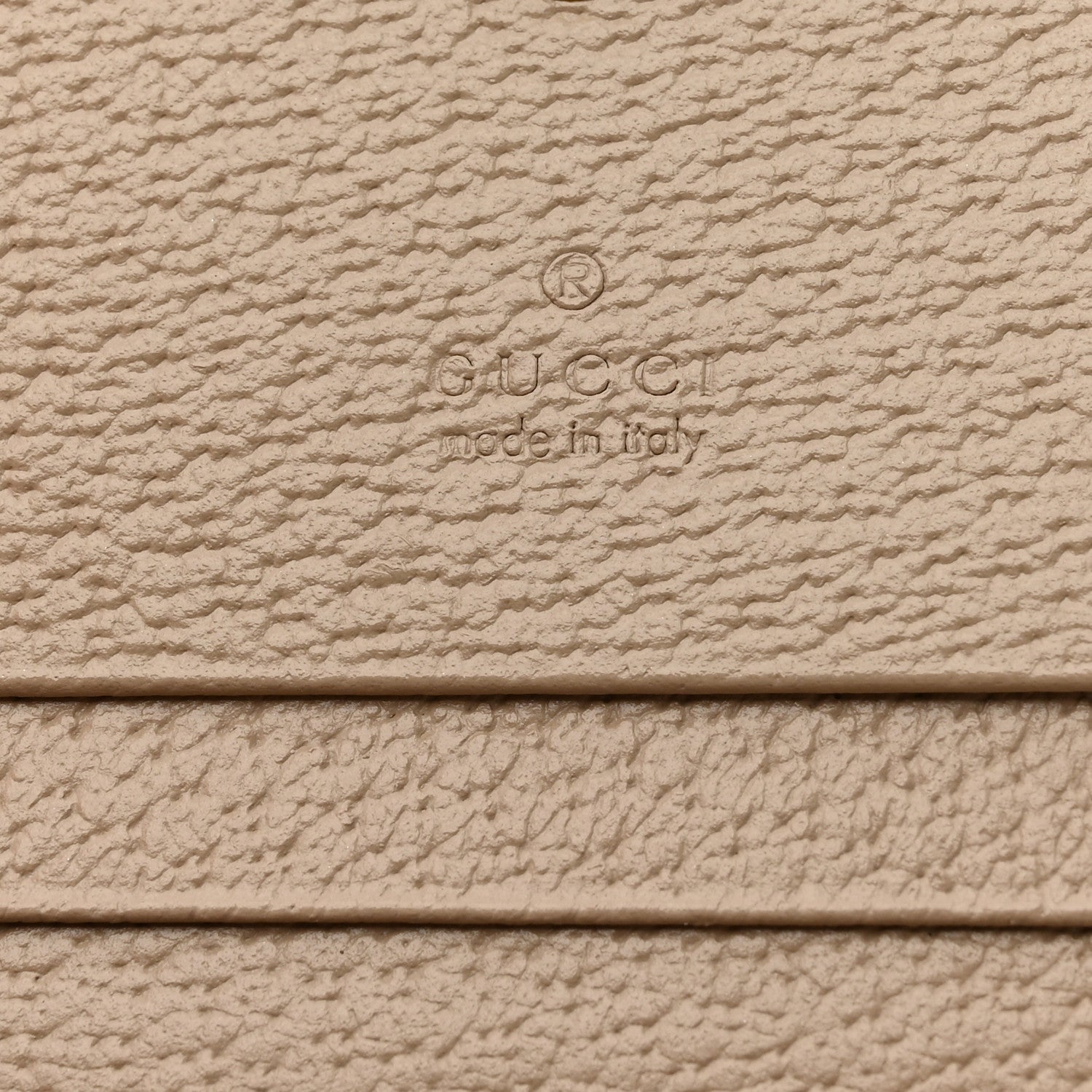 Gucci GG Supreme Monogram Textured Dollar Calfskin Horsebit 1955 Card Case Wallet Beige Mystic White Oatmeal 6 of 8