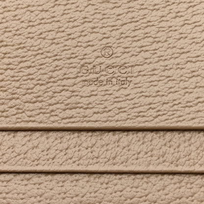 Gucci GG Supreme Monogram Textured Dollar Calfskin Horsebit 1955 Card Case Wallet Beige Mystic White Oatmeal 6 of 8