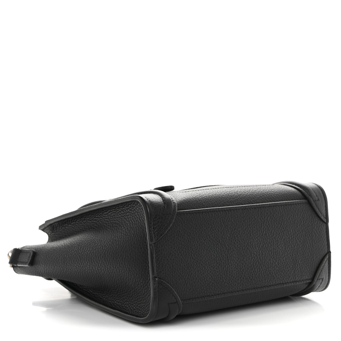 Drummed Calfskin Nano Luggage Black