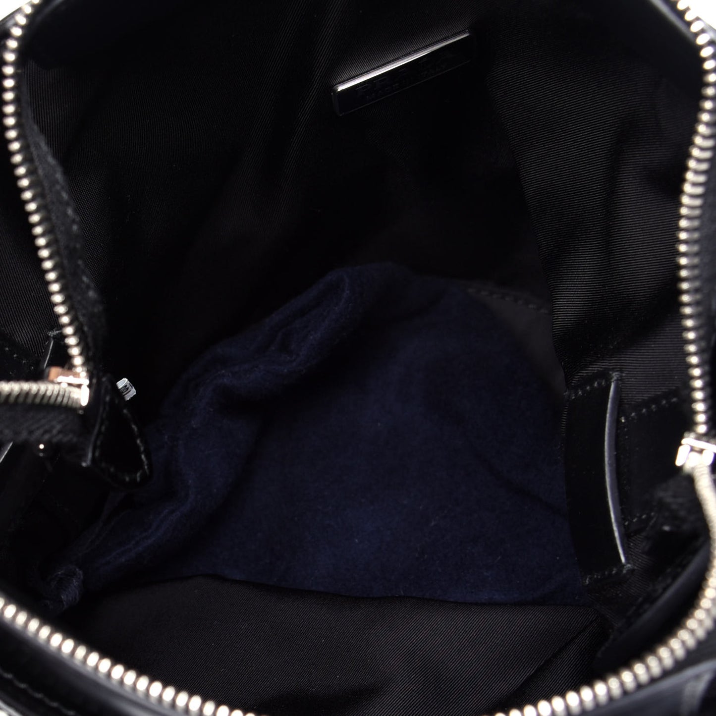 Tessuto Spazzolato Ouverture Bucket Bag Black