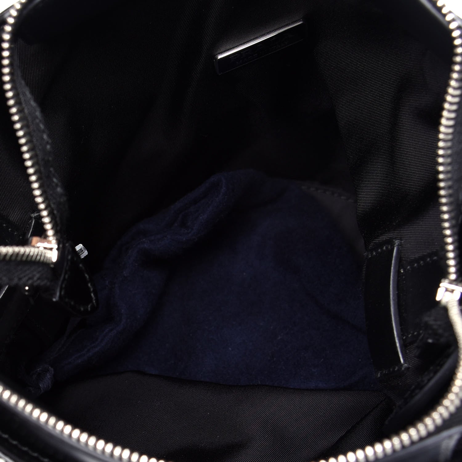 Prada Tessuto Spazzolato Ouverture Bucket Bag Black 6 of 10