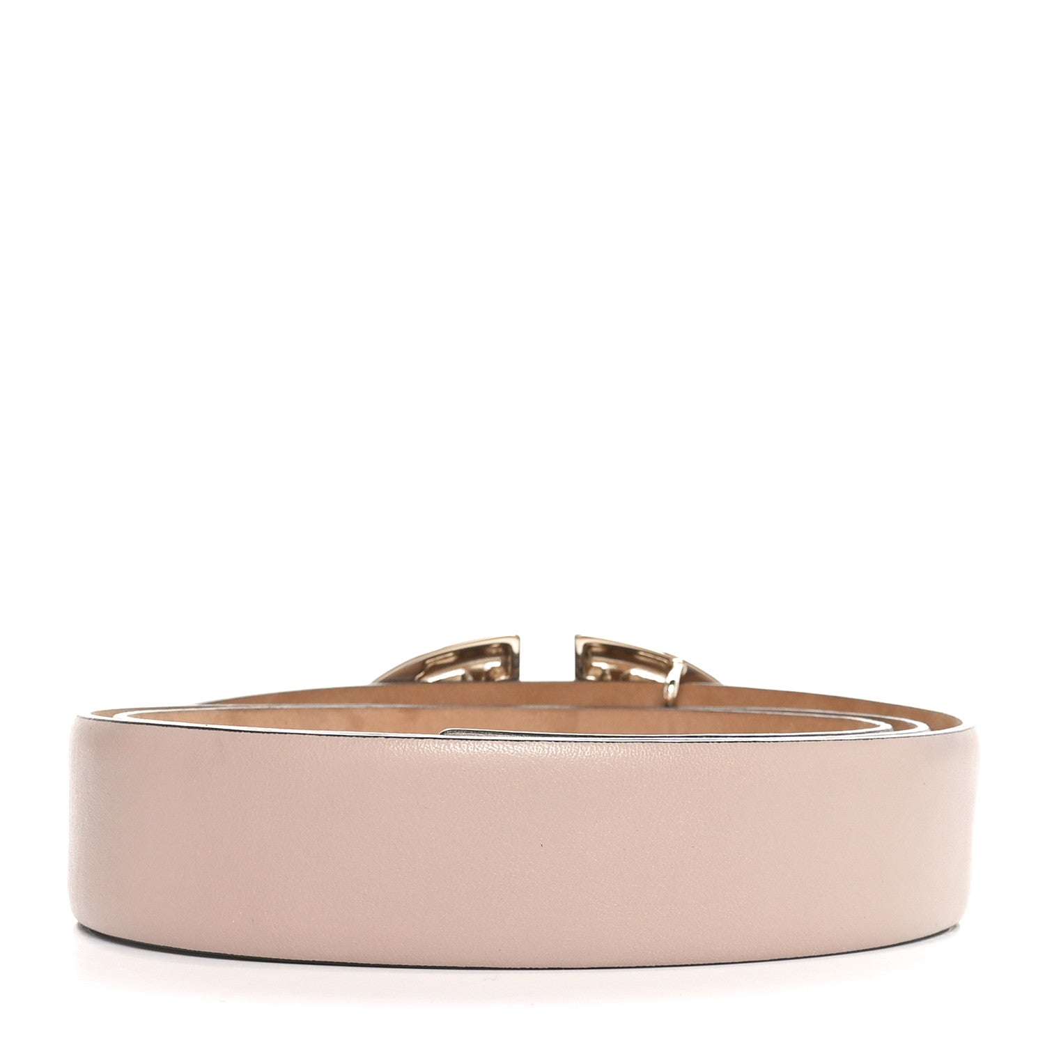 Valentino Garavani Calfskin VLogo Belt 85 34 Poudre 2 of 7