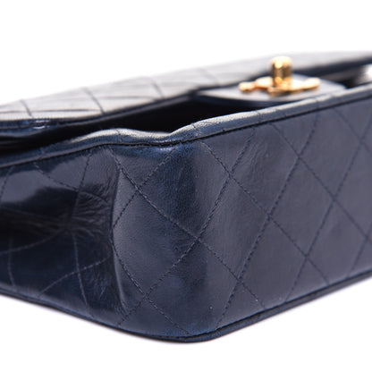 Chanel Lambskin Quilted Small Double Flap Navy 6 of 13