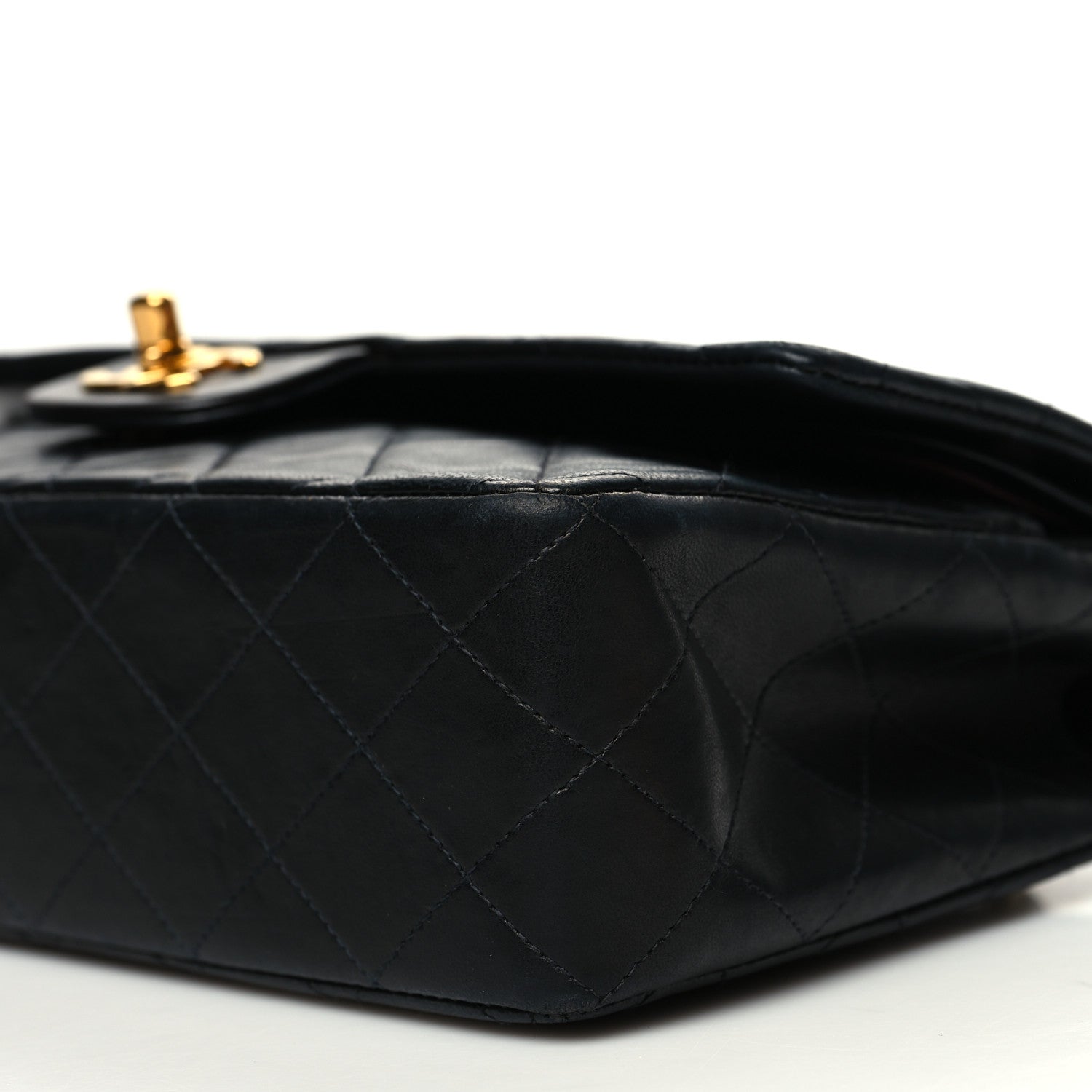 Chanel Lambskin Quilted Medium Double Flap Black 12 of 14