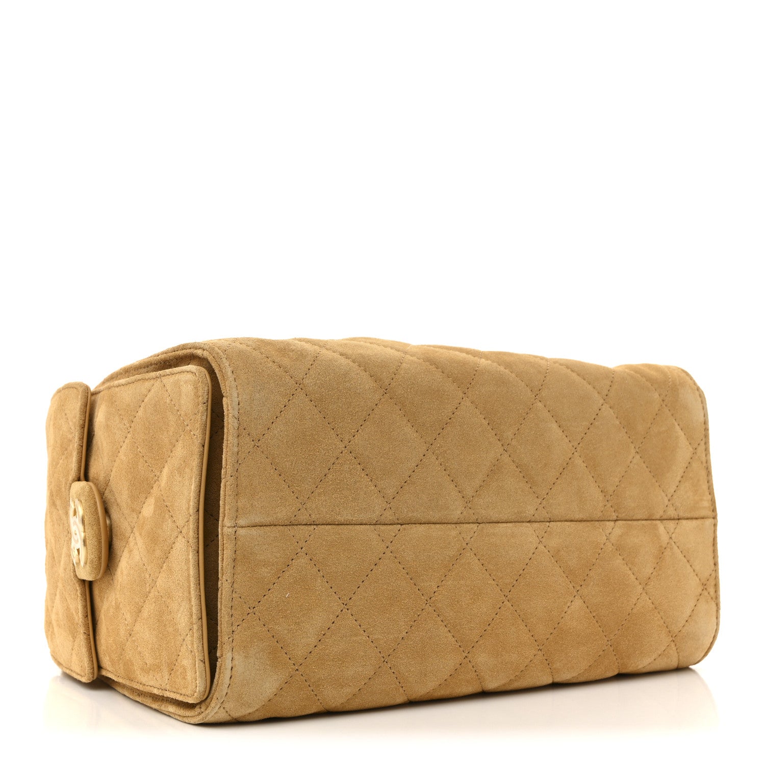 Chanel Suede Quilted Small Chanel 25 Handbag Beige 4 of 10