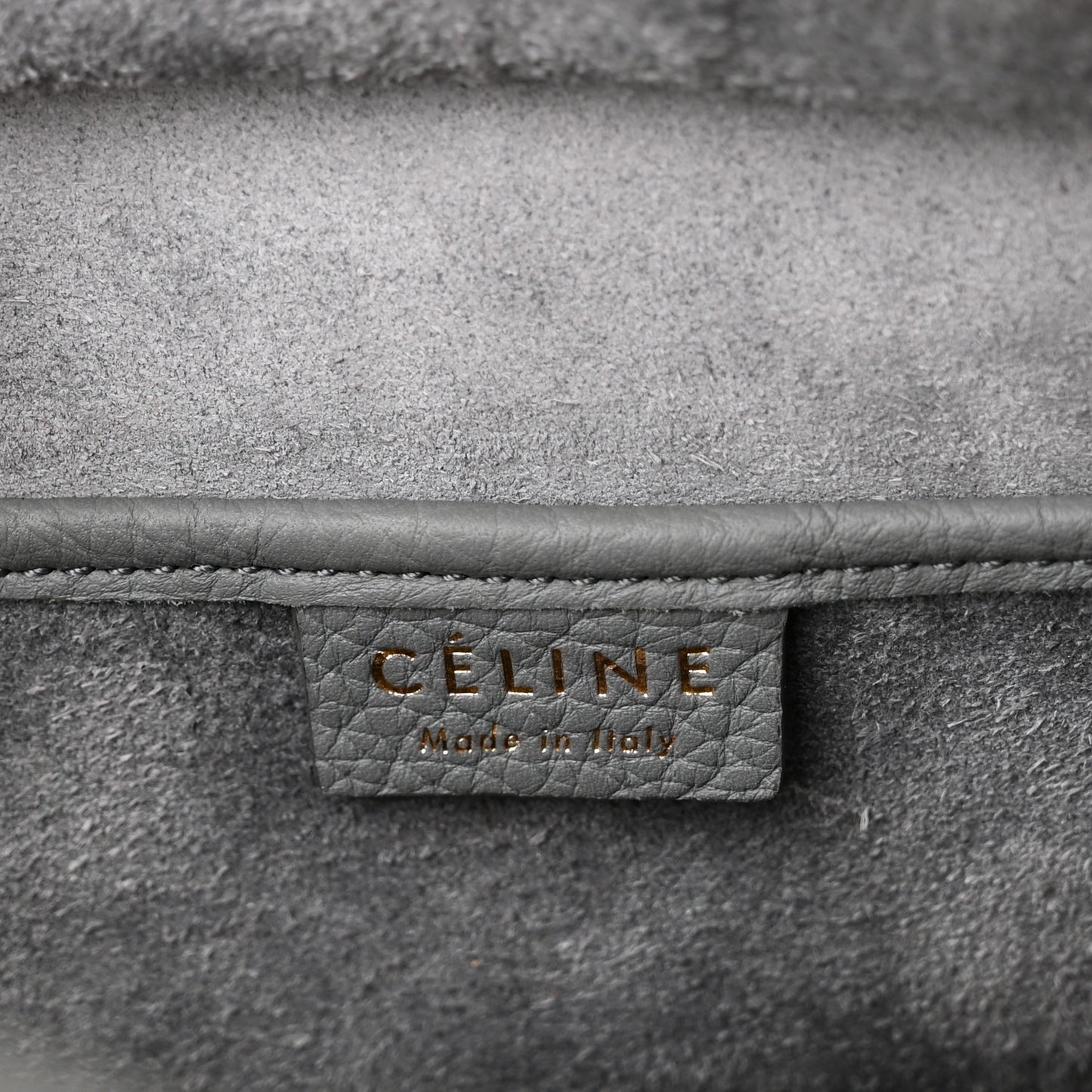 Baby Drummed Calfskin Nano Luggage Kohl