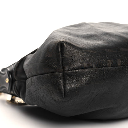 Fendi Vitello FF Perforated Chef Hobo Black 8 of 11