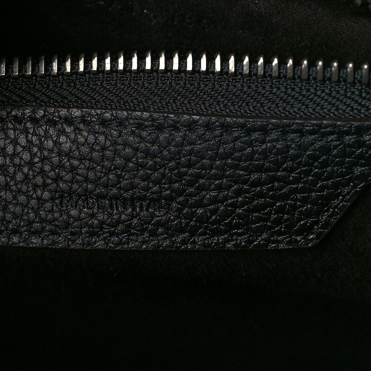 Drummed Calfskin Micro Luggage Black