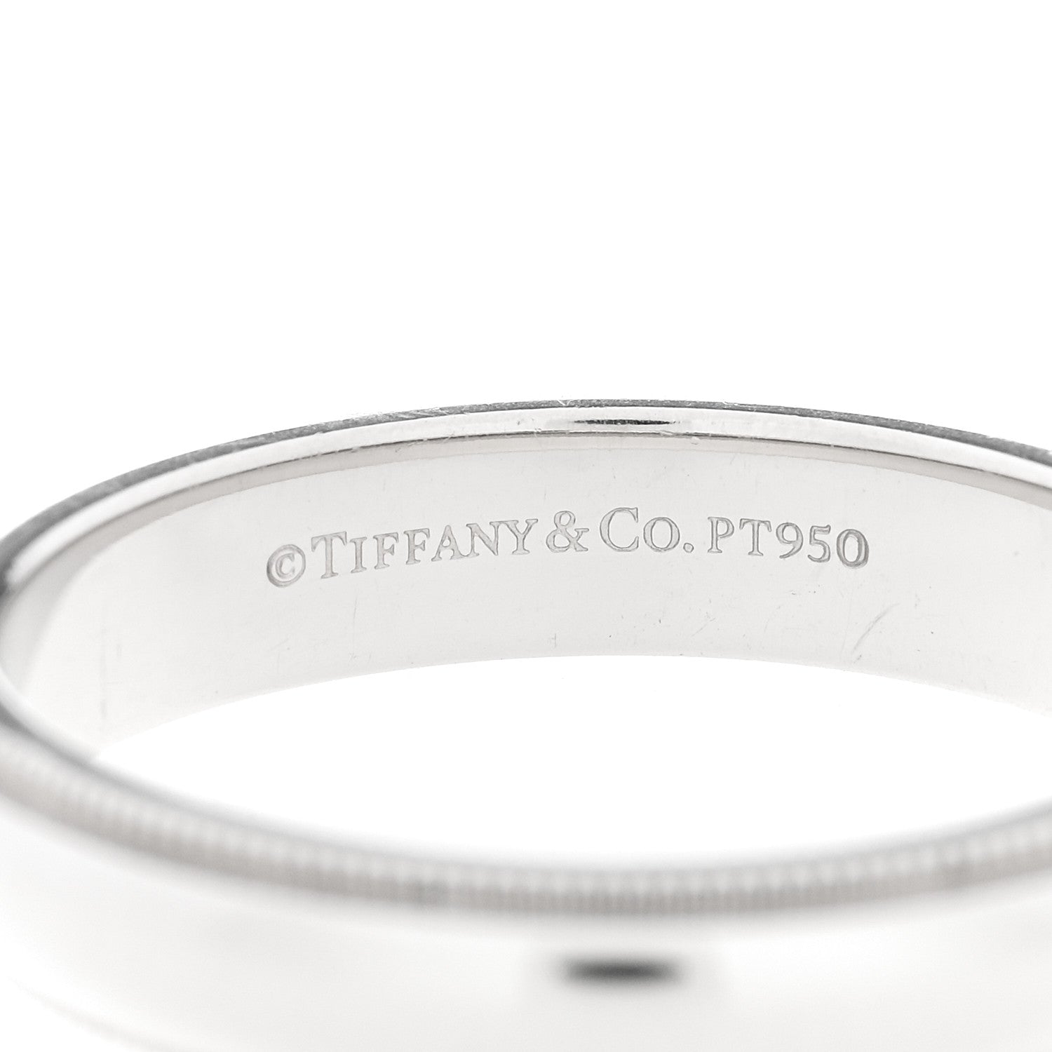 Tiffany Platinum 4mm Together Milgrain Wedding Band Ring 59 8.75 4 of 4